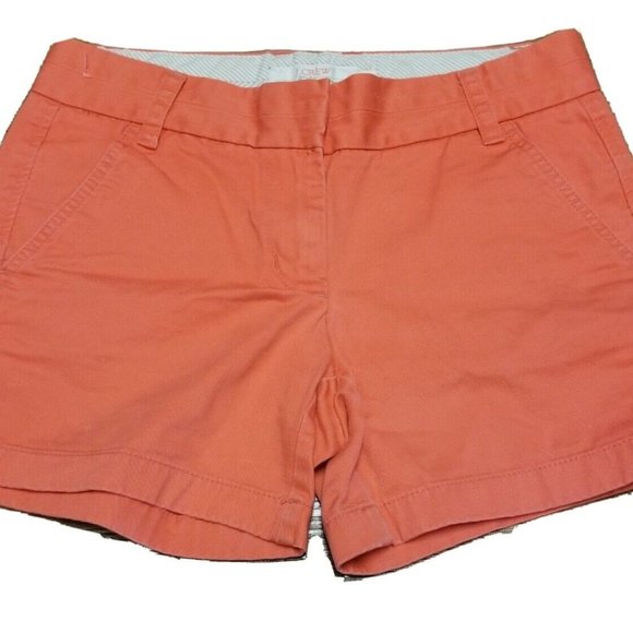 J. Crew Pants - J Crew Women Chino Short Sz 0 Broken In Coral Flat